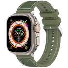 Ordinary Buckle Hybrid Nylon Braid Silicone Watch Band