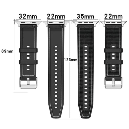 Ordinary Buckle Hybrid Nylon Braid Silicone Watch Band, For Apple Watch 42mm, For Apple Watch 38mm - DealBuddy
