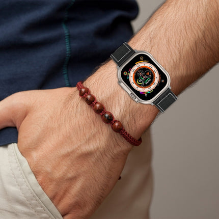 Ordinary Buckle Hybrid Nylon Braid Silicone Watch Band