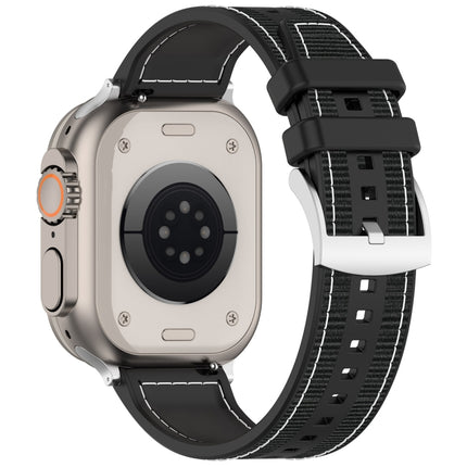 Official Buckle Hybrid Nylon Braid Silicone Watch Band, For Apple Watch 42mm, For Apple Watch 38mm - DealBuddy