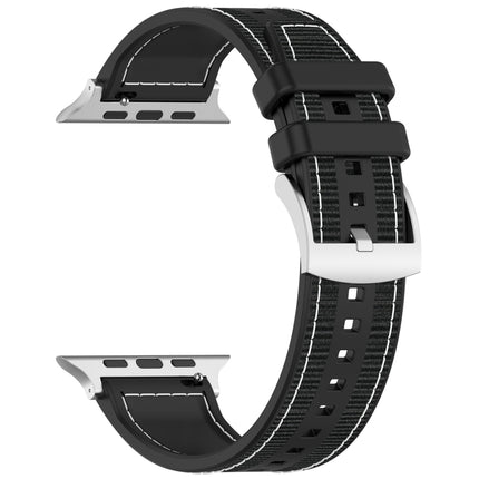 Official Buckle Hybrid Nylon Braid Silicone Watch Band, For Apple Watch 42mm, For Apple Watch 38mm - DealBuddy