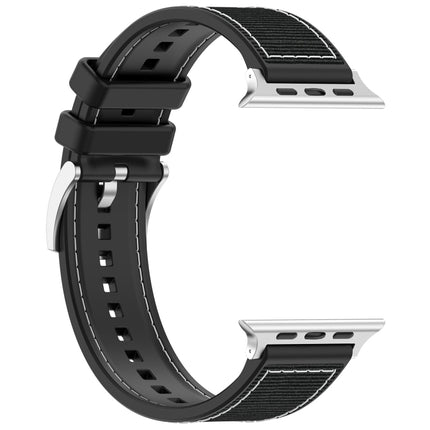 Official Buckle Hybrid Nylon Braid Silicone Watch Band, For Apple Watch 42mm, For Apple Watch 38mm - DealBuddy