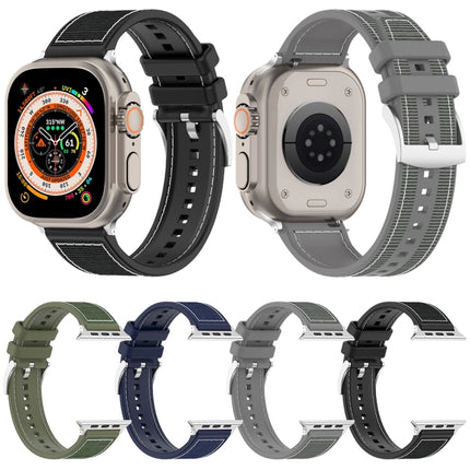 Official Buckle Hybrid Nylon Braid Silicone Watch Band, For Apple Watch 42mm, For Apple Watch 38mm - DealBuddy