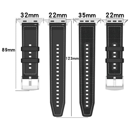 Official Buckle Hybrid Nylon Braid Silicone Watch Band
