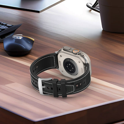 Official Buckle Hybrid Nylon Braid Silicone Watch Band