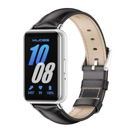 Mijobs Dual-sided Genuine Leather Watch Band