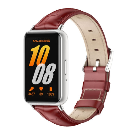 Mijobs Dual-sided Genuine Leather Watch Band