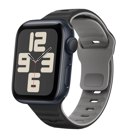 Wave Texture Reverse Buckle Silicone Watch Band, For Apple Watch Series 10 46mm, For Apple Watch Series 10 42mm, For Apple Watch SE 2023 44mm, For Apple Watch SE 2023 40mm - DealBuddy