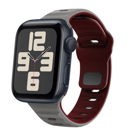 Wave Texture Reverse Buckle Silicone Watch Band, For Apple Watch Series 10 46mm, For Apple Watch Series 10 42mm, For Apple Watch SE 2023 44mm, For Apple Watch SE 2023 40mm - DealBuddy