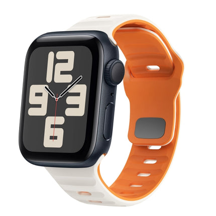 Wave Texture Reverse Buckle Silicone Watch Band, For Apple Watch Series 10 46mm, For Apple Watch Series 10 42mm, For Apple Watch SE 2023 44mm, For Apple Watch SE 2023 40mm - DealBuddy