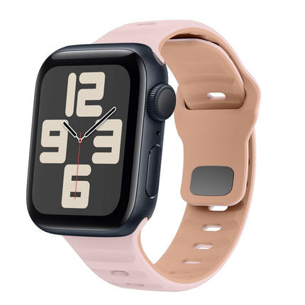 Wave Texture Reverse Buckle Silicone Watch Band, For Apple Watch Series 10 46mm, For Apple Watch Series 10 42mm, For Apple Watch SE 2023 44mm, For Apple Watch SE 2023 40mm - DealBuddy