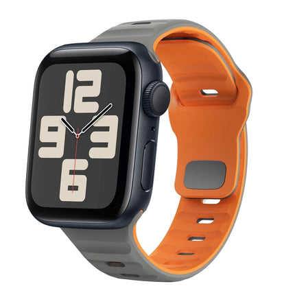 Wave Texture Reverse Buckle Silicone Watch Band, For Apple Watch Series 10 46mm, For Apple Watch Series 10 42mm, For Apple Watch SE 2023 44mm, For Apple Watch SE 2023 40mm - DealBuddy