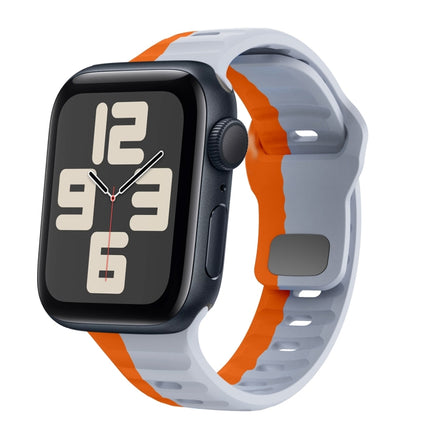 Wave Texture Reverse Buckle Silicone Watch Band, For Apple Watch Series 10 46mm, For Apple Watch Series 10 42mm, For Apple Watch SE 2023 44mm, For Apple Watch SE 2023 40mm - DealBuddy