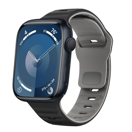 Wave Texture Reverse Buckle Silicone Watch Band, For Apple Watch Ultra 2 49mm, For Apple Watch Series 9 45mm, For Apple Watch Series 9 41mm, For Apple Watch Ultra 49mm - DealBuddy