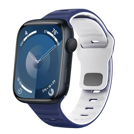 Wave Texture Reverse Buckle Silicone Watch Band, For Apple Watch Ultra 2 49mm, For Apple Watch Series 9 45mm, For Apple Watch Series 9 41mm, For Apple Watch Ultra 49mm - DealBuddy