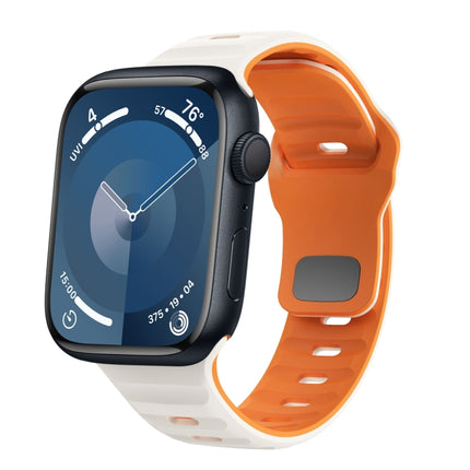 Wave Texture Reverse Buckle Silicone Watch Band, For Apple Watch Ultra 2 49mm, For Apple Watch Series 9 45mm, For Apple Watch Series 9 41mm, For Apple Watch Ultra 49mm - DealBuddy