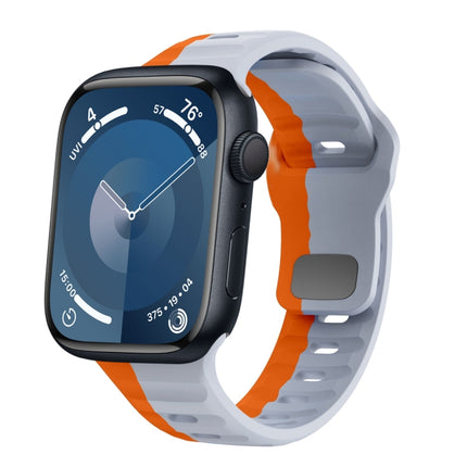 Wave Texture Reverse Buckle Silicone Watch Band, For Apple Watch Ultra 2 49mm, For Apple Watch Series 9 45mm, For Apple Watch Series 9 41mm, For Apple Watch Ultra 49mm - DealBuddy