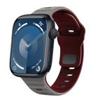 For Apple Watch Series 9 41mm / Space Grey Wine Red