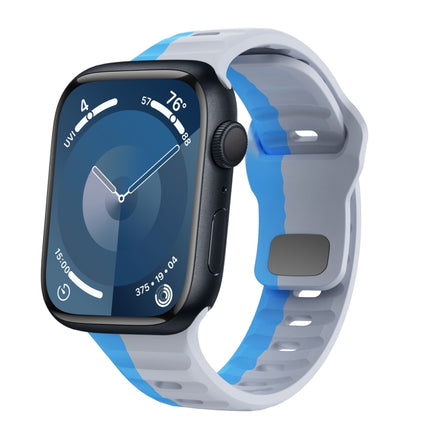 Wave Texture Reverse Buckle Silicone Watch Band, For Apple Watch Ultra 2 49mm, For Apple Watch Series 9 45mm, For Apple Watch Series 9 41mm, For Apple Watch Ultra 49mm - DealBuddy
