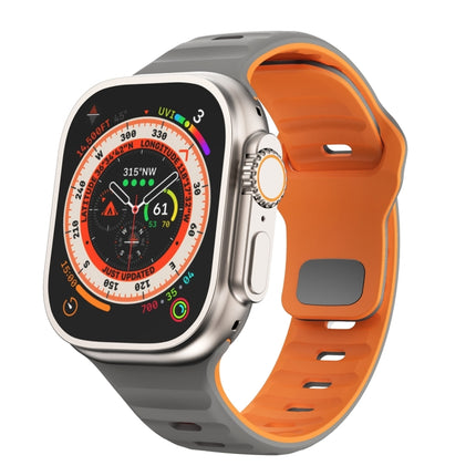 Wave Texture Reverse Buckle Silicone Watch Band, For Apple Watch Ultra 2 49mm, For Apple Watch Series 9 45mm, For Apple Watch Series 9 41mm, For Apple Watch Ultra 49mm - DealBuddy
