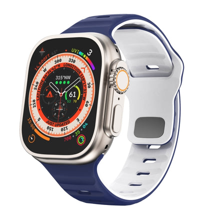 Wave Texture Reverse Buckle Silicone Watch Band, For Apple Watch Ultra 2 49mm, For Apple Watch Series 9 45mm, For Apple Watch Series 9 41mm, For Apple Watch Ultra 49mm - DealBuddy