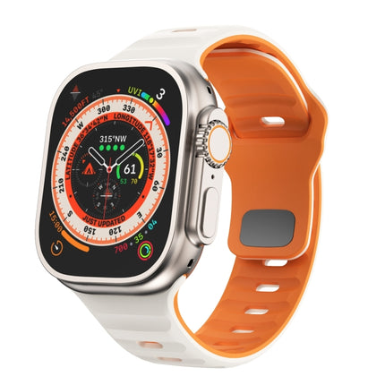 Wave Texture Reverse Buckle Silicone Watch Band, For Apple Watch Ultra 2 49mm, For Apple Watch Series 9 45mm, For Apple Watch Series 9 41mm, For Apple Watch Ultra 49mm - DealBuddy