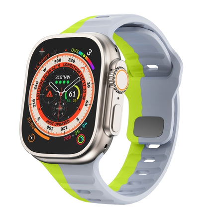 Wave Texture Reverse Buckle Silicone Watch Band, For Apple Watch Ultra 2 49mm, For Apple Watch Series 9 45mm, For Apple Watch Series 9 41mm, For Apple Watch Ultra 49mm - DealBuddy