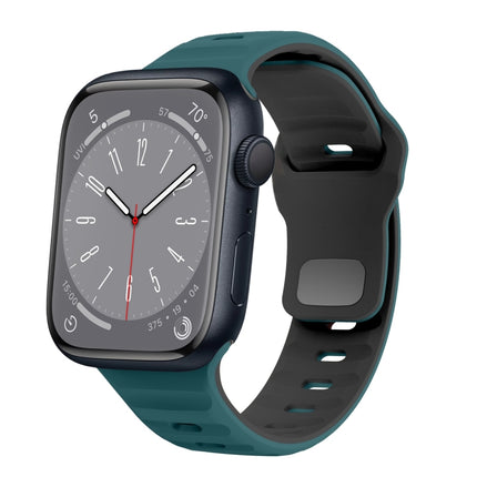 Wave Texture Reverse Buckle Silicone Watch Band, For Apple Watch Series 8 41mm, For Apple Watch Series 8 45mm, For Apple Watch SE 2022 40mm, For Apple Watch SE 2022 44mm - DealBuddy
