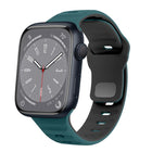 Wave Texture Reverse Buckle Silicone Watch Band, For Apple Watch Series 8 41mm, For Apple Watch Series 8 45mm, For Apple Watch SE 2022 40mm, For Apple Watch SE 2022 44mm - DealBuddy