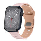 Wave Texture Reverse Buckle Silicone Watch Band, For Apple Watch Series 8 41mm, For Apple Watch Series 8 45mm, For Apple Watch SE 2022 40mm, For Apple Watch SE 2022 44mm - DealBuddy