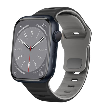 Wave Texture Reverse Buckle Silicone Watch Band, For Apple Watch Series 8 41mm, For Apple Watch Series 8 45mm, For Apple Watch SE 2022 40mm, For Apple Watch SE 2022 44mm - DealBuddy