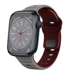 For Apple Watch Series 8 45mm / Space Grey Wine Red