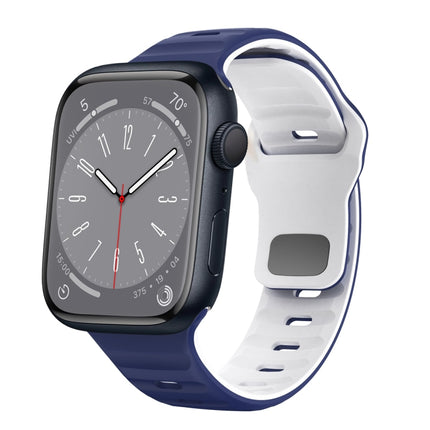 Wave Texture Reverse Buckle Silicone Watch Band, For Apple Watch Series 8 41mm, For Apple Watch Series 8 45mm, For Apple Watch SE 2022 40mm, For Apple Watch SE 2022 44mm - DealBuddy