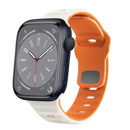 Wave Texture Reverse Buckle Silicone Watch Band, For Apple Watch Series 8 41mm, For Apple Watch Series 8 45mm, For Apple Watch SE 2022 40mm, For Apple Watch SE 2022 44mm - DealBuddy