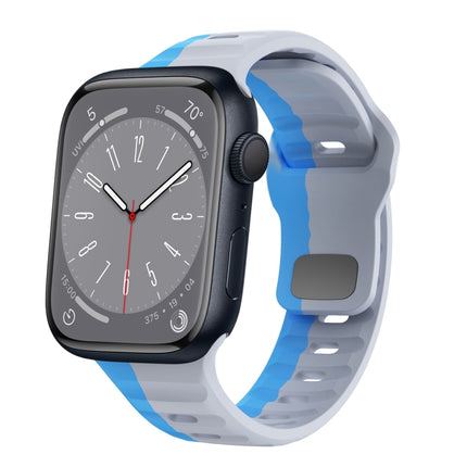Wave Texture Reverse Buckle Silicone Watch Band, For Apple Watch Series 8 41mm, For Apple Watch Series 8 45mm, For Apple Watch SE 2022 40mm, For Apple Watch SE 2022 44mm - DealBuddy