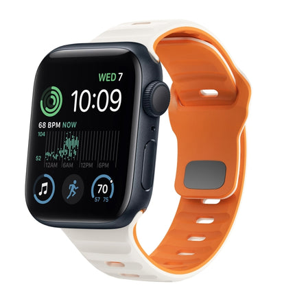 Wave Texture Reverse Buckle Silicone Watch Band, For Apple Watch Series 8 41mm, For Apple Watch Series 8 45mm, For Apple Watch SE 2022 40mm, For Apple Watch SE 2022 44mm - DealBuddy