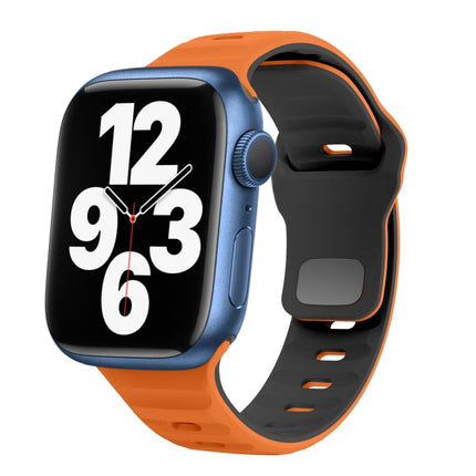 Wave Texture Reverse Buckle Silicone Watch Band, For Apple Watch Series 7 41mm, For Apple Watch Series 7 45mm, For Apple Watch SE 40mm, For Apple Watch SE 44mm - DealBuddy