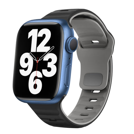 Wave Texture Reverse Buckle Silicone Watch Band, For Apple Watch Series 7 41mm, For Apple Watch Series 7 45mm, For Apple Watch SE 40mm, For Apple Watch SE 44mm - DealBuddy