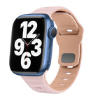 Wave Texture Reverse Buckle Silicone Watch Band, For Apple Watch Series 7 41mm, For Apple Watch Series 7 45mm, For Apple Watch SE 40mm, For Apple Watch SE 44mm - DealBuddy