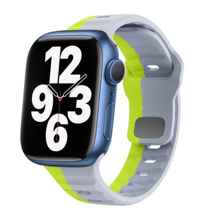 Wave Texture Reverse Buckle Silicone Watch Band, For Apple Watch Series 7 41mm, For Apple Watch Series 7 45mm, For Apple Watch SE 40mm, For Apple Watch SE 44mm - DealBuddy