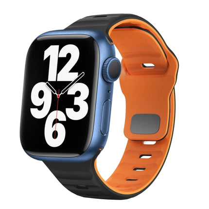 Wave Texture Reverse Buckle Silicone Watch Band, For Apple Watch Series 7 41mm, For Apple Watch Series 7 45mm, For Apple Watch SE 40mm, For Apple Watch SE 44mm - DealBuddy