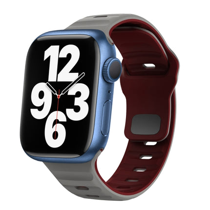 Wave Texture Reverse Buckle Silicone Watch Band, For Apple Watch Series 7 41mm, For Apple Watch Series 7 45mm, For Apple Watch SE 40mm, For Apple Watch SE 44mm - DealBuddy