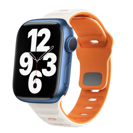 Wave Texture Reverse Buckle Silicone Watch Band, For Apple Watch Series 7 41mm, For Apple Watch Series 7 45mm, For Apple Watch SE 40mm, For Apple Watch SE 44mm - DealBuddy