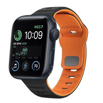 Wave Texture Reverse Buckle Silicone Watch Band, For Apple Watch Series 7 41mm, For Apple Watch Series 7 45mm, For Apple Watch SE 40mm, For Apple Watch SE 44mm - DealBuddy