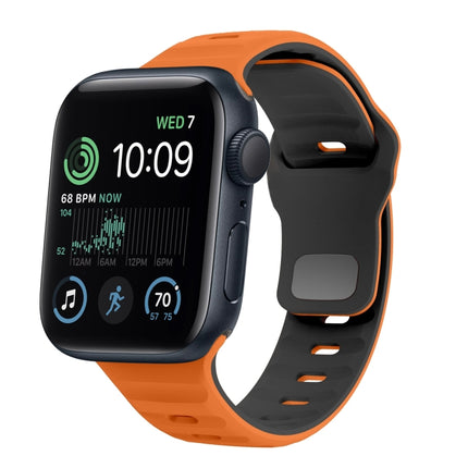 Wave Texture Reverse Buckle Silicone Watch Band, For Apple Watch Series 7 41mm, For Apple Watch Series 7 45mm, For Apple Watch SE 40mm, For Apple Watch SE 44mm - DealBuddy