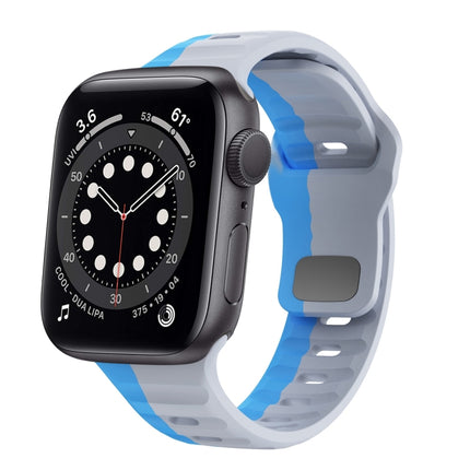 Wave Texture Reverse Buckle Silicone Watch Band, For Apple Watch Series 6 40mm, For Apple Watch Series 6 44mm, For Apple Watch Series 5 44mm, For Apple Watch Series 5 40mm - DealBuddy