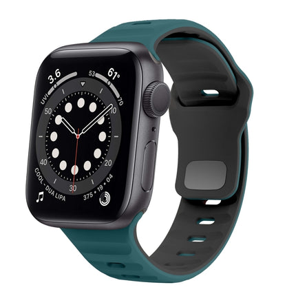 Wave Texture Reverse Buckle Silicone Watch Band, For Apple Watch Series 6 40mm, For Apple Watch Series 6 44mm, For Apple Watch Series 5 44mm, For Apple Watch Series 5 40mm - DealBuddy