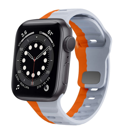 Wave Texture Reverse Buckle Silicone Watch Band, For Apple Watch Series 6 40mm, For Apple Watch Series 6 44mm, For Apple Watch Series 5 44mm, For Apple Watch Series 5 40mm - DealBuddy
