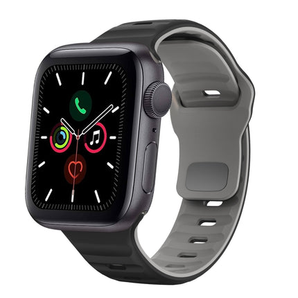 Wave Texture Reverse Buckle Silicone Watch Band, For Apple Watch Series 6 40mm, For Apple Watch Series 6 44mm, For Apple Watch Series 5 44mm, For Apple Watch Series 5 40mm - DealBuddy
