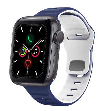 Wave Texture Reverse Buckle Silicone Watch Band, For Apple Watch Series 6 40mm, For Apple Watch Series 6 44mm, For Apple Watch Series 5 44mm, For Apple Watch Series 5 40mm - DealBuddy